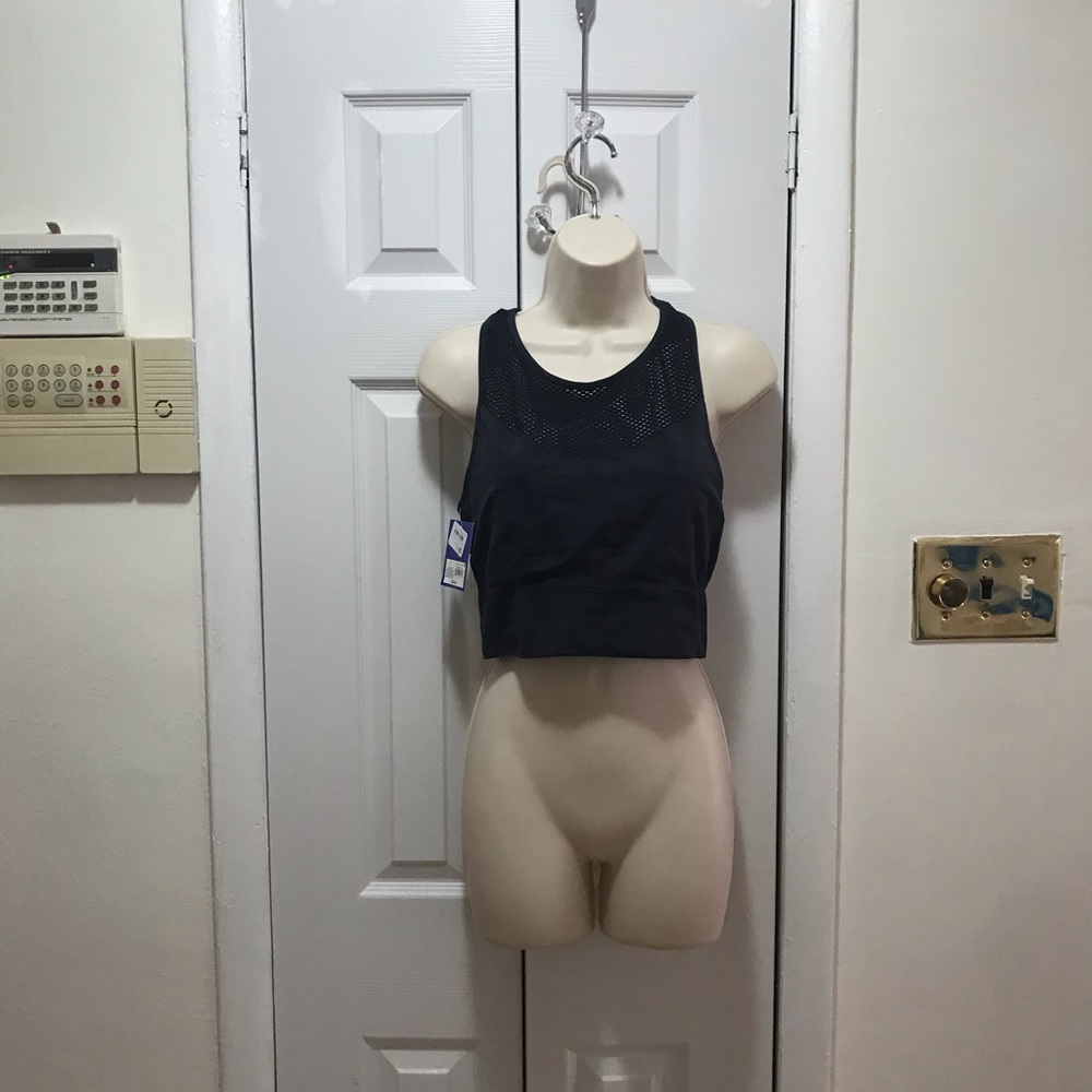 JoyLab Onyx Black Seamless High Neck Longline Bra